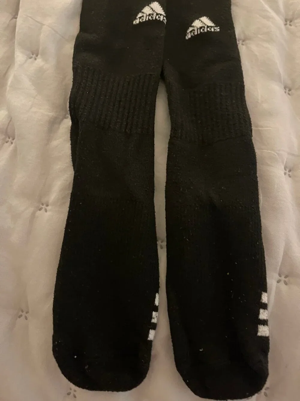 Adidas Black Soccer Socks Youth Approximately 21 Inches